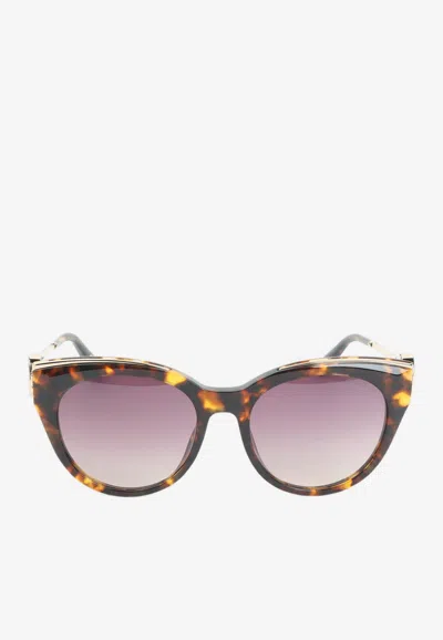 Chopard Cat-eye Acetate Sunglasses In Brown