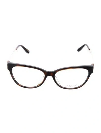 Pre-owned Chopard Cat-eye Eyeglasses In Brown