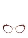 Chopard Ladies Red Cat Eye Eyeglass Frames Vch367v In Brown