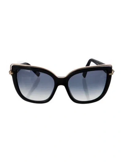 Pre-owned Chopard Cat-eye Gradient Sunglasses In Blue