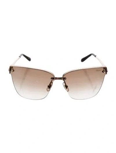 Pre-owned Chopard Cat-eye Gradient Sunglasses In Brown