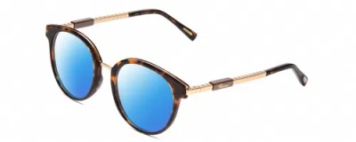 Pre-owned Chopard Ceramic Vch239 Unisex Polarized Sunglasses Brown Tortoise/rose Gold 50mm In Blue Mirror Polar