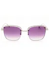Chopard Chic Rectangular Mini Metal Women's Sunglasses In Silver
