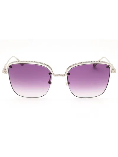 Chopard Chic Rectangular Mini Metal Women's Sunglasses In Silver