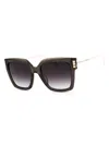 Chopard Chic Rectangular Women's Sunglasses In Black