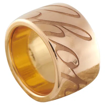 Pre-owned Chopard Issimo 18k Rose Gold Band Ring Ch33-050526 In Red
