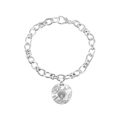 Pre-owned Chopard Issimo 18kt White Gold Happy Diamond Bracelet