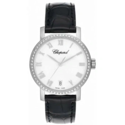 Chopard Classic White Dial 18 Carat White Gold Men's Watch 134200-1002 In Black