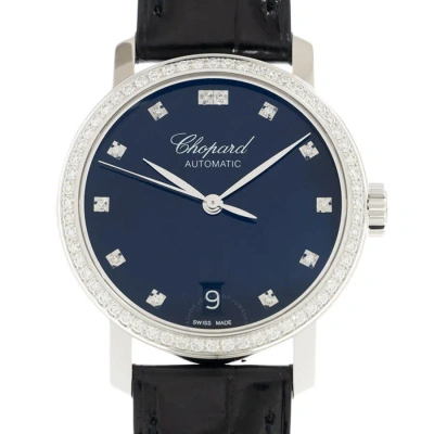 Chopard Classique Automatic Diamond Black Dial Ladies Watch 134200 1004 In Blue
