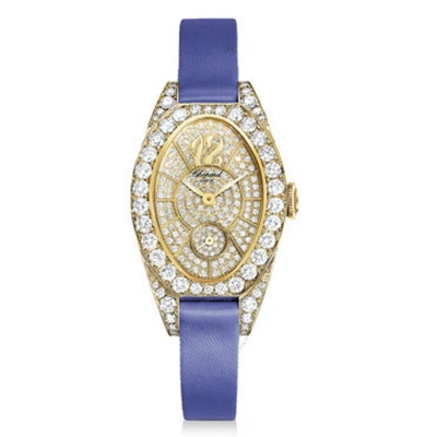 Chopard Classique Femme Diamond 18k Yellow Gold Ladies Watch 137228-0001 In Blue