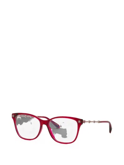 Chopard Crystal-embellished Square-frame Glasses In Red