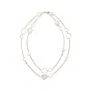 Chopard Rose Gold And Diamond Happy Hearts Sautoir Necklace In Yellow