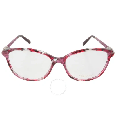 Chopard Demo Cat Eye Ladies Eyeglasses Vch255s 0ame 54 In Red. / Tortoise