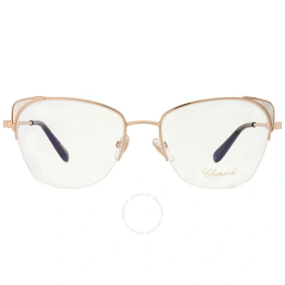 Chopard Demo Cat Eye Ladies Eyeglasses Vchd81v 0300 54 In Gold / Rose / Rose Gold