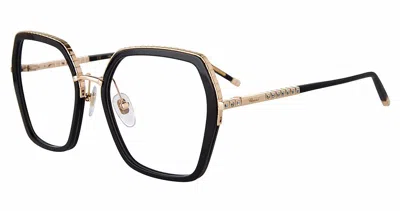 Chopard Demo Geometric Unisex Eyeglasses Vchg28s 300n 53 In ["pink","black","gold Tone","rose Gold Tone"]