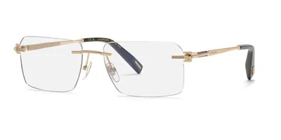 Chopard Demo Rectangular Men's Eyeglasses Vchl18 0300 58 In Gold