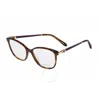Chopard Demo Rectangular Unisex Eyeglasses Vch255s 0752 54 In Tortoise