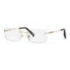 Chopard Demo Rectangular Unisex Eyeglasses Vchg57 0300 58 In Metallic