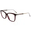 Chopard Demo Square Ladies Eyeglasses Vch254 0849 54