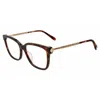 Chopard Demo Square Ladies Eyeglasses Vch333s 0fus 55 In Brown