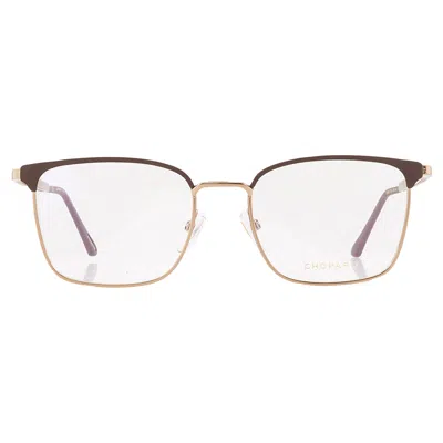 Chopard Demo Square Men's Eyeglasses Vchg06 02a8 52 In Brown / Gold / Grey