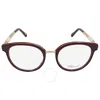 Chopard Demo Teacup Ladies Eyeglasses Vch239 09fd 50 In Red