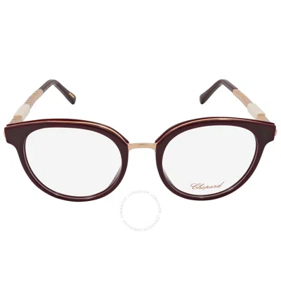 Chopard Demo Teacup Ladies Eyeglasses Vch239 09fd 50 In Red