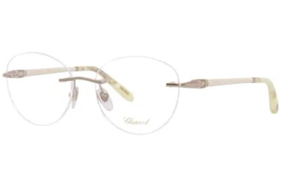 Pre-owned Chopard Designer Eyeglasses Vchc 71 S Gold Ivory White 0a39 55 Mm In Clear