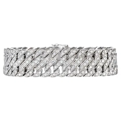 Pre-owned Chopard Diamond 8.40cts Braided 18k White Gold Bracelet