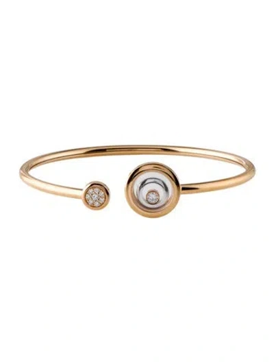 Pre-owned Chopard Diamond Happy Spirit Cuff Bracelet, 5.75" In Multi