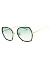 Chopard Elegant Rectangular Women's Sunglasses In Green