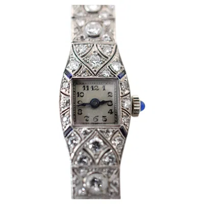 Pre-owned Chopard Eszeha- Art Deco Diamond's Watch, Platinum Case, 14k Bracelet, 1920s In Multi
