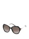 Chopard Eyewear 캣아이 프레임 선글라스 In Black