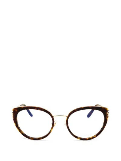Chopard Eyewear Cat-eye-frame Glasses In Gold