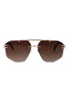 Chopard Eyewear Geometric Frame Sunglasses In 粉色