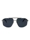 Chopard Eyewear Geometric Frame Sunglasses In 金属色