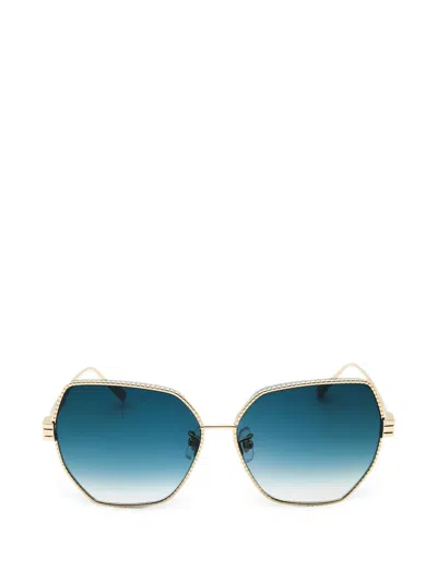 Chopard Eyewear Geometric-frame Sunglasses In Gold