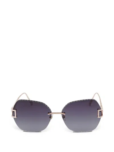 Chopard Eyewear Ice Cube Butterfly-frame Sunglasses In Gray