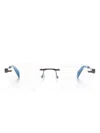 Chopard Eyewear Logo-engraved Frameless Glasses In Black