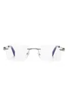 Chopard Eyewear Logo-plaque Frameless Glasses In Silver