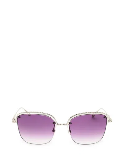 Chopard Eyewear Logo-detail Sunglasses In Silver