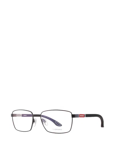 Chopard Eyewear Rectangle-frame Palladium Glasses In Black