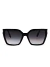 Chopard Eyewear Square Frame Sunglasses In Gold