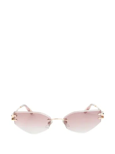 Chopard Eyewear Square Rimless Sunglasses In Pink