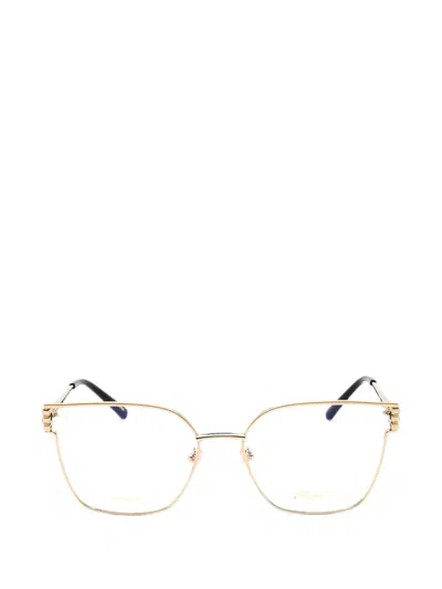 Chopard Eyewear Square-frame Glasses In Gold