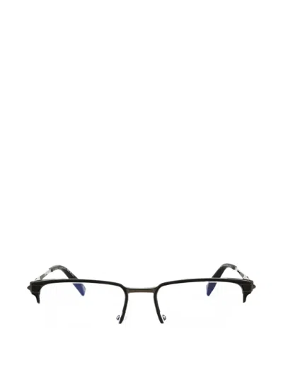 Chopard Eyewear Square-frame Semi-rim Glasses In Grey