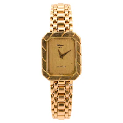 Pre-owned Chopard For Tiffany & Co. 18k Yellow Gold Vintage Unisex Watch