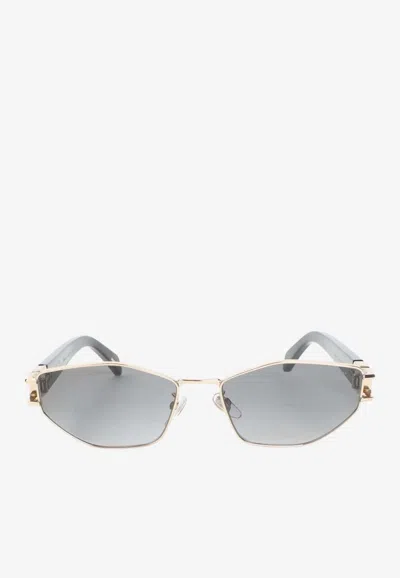 Chopard Geometric Logo Sunglasses In Gray
