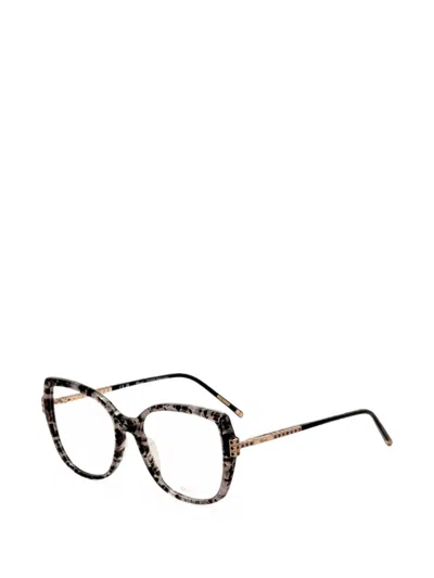 Chopard Geometric-frame Glasses In Brown