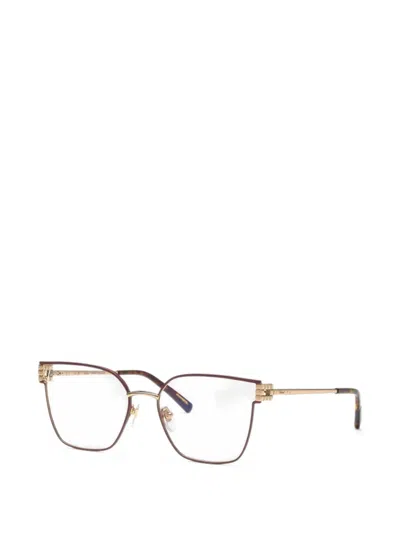 Chopard Geometric-frame Glasses In Brown